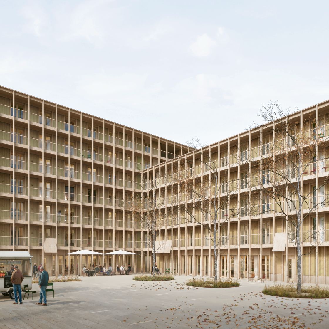 Hospital zum Heiligen Geist - Hofansicht - Visualisierung