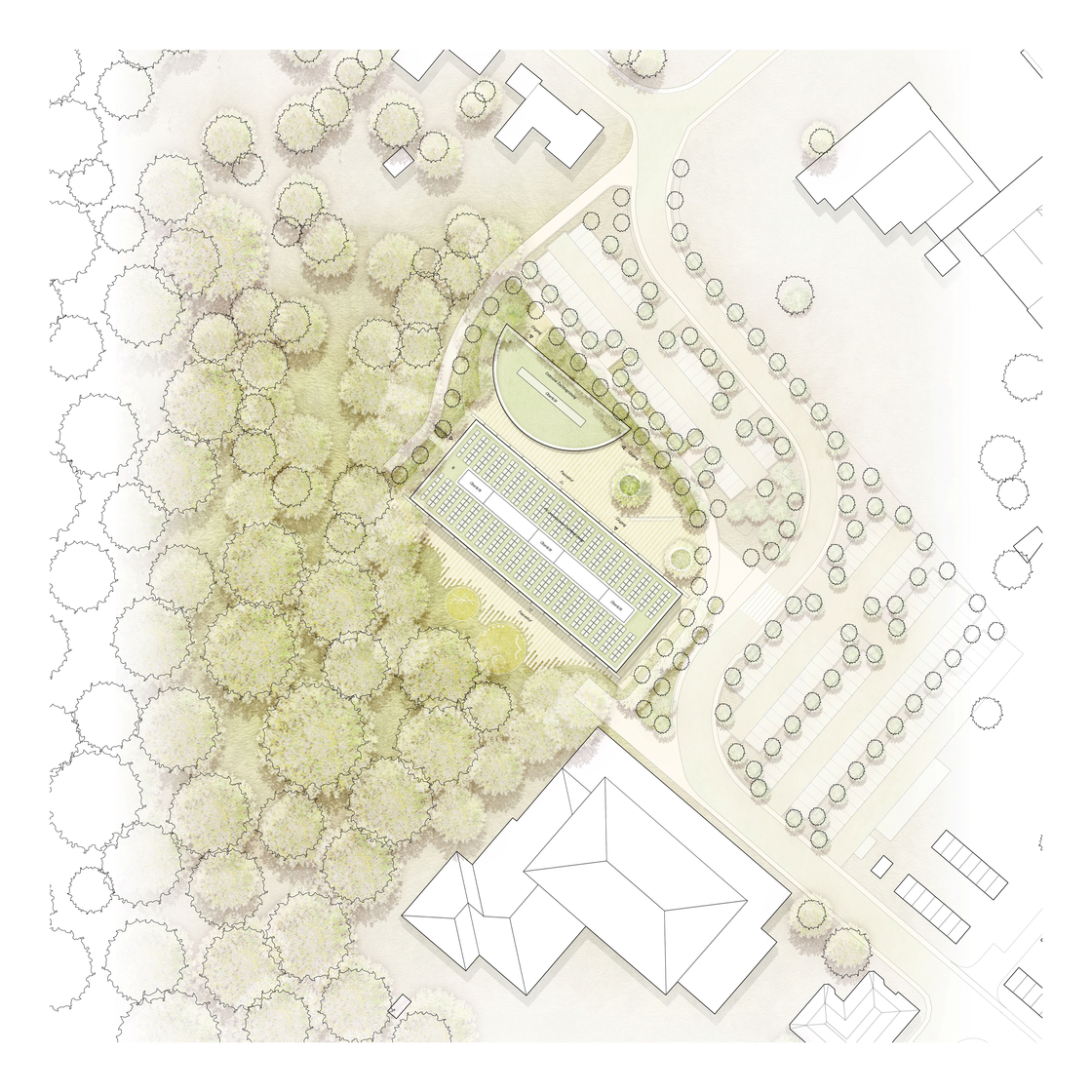 Grundschule und Hort Stockstadt am Main - Lageplan