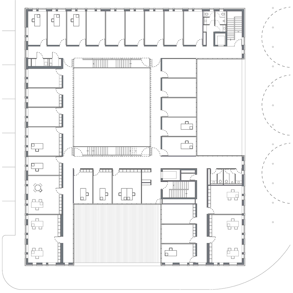 Justizzentrum, Oberlandesgericht und Polizeistation_Darmstadt